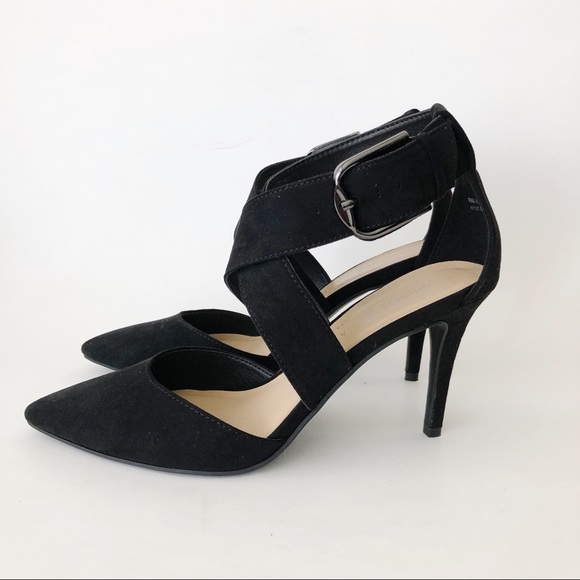 Chinese Laundry Raquel Faux Suede Black Heels 9 - Picture 3 of 8